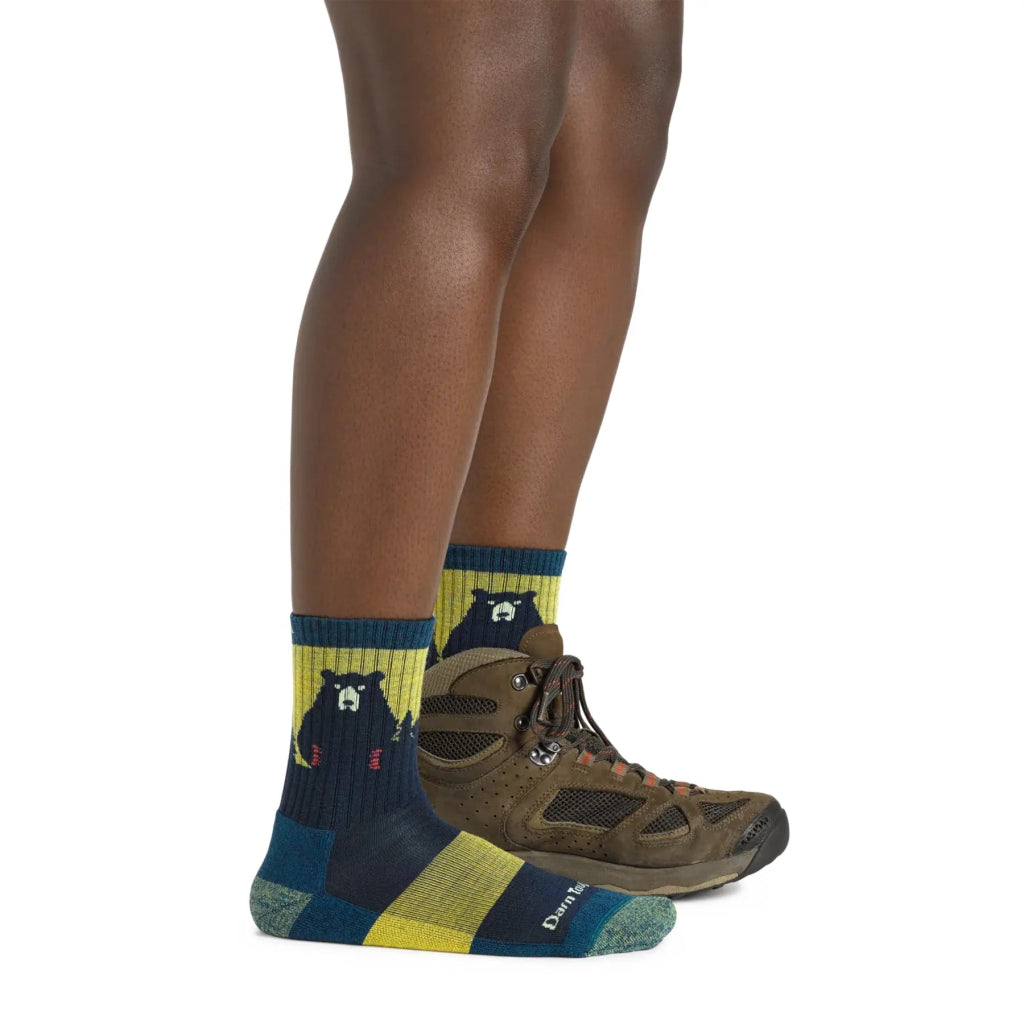 Darn Tough 1970 Women&#39;s Bear Town Micro Crew Lightweight Hiking Sock - Dark Teal - Hill and Dale Outdoors