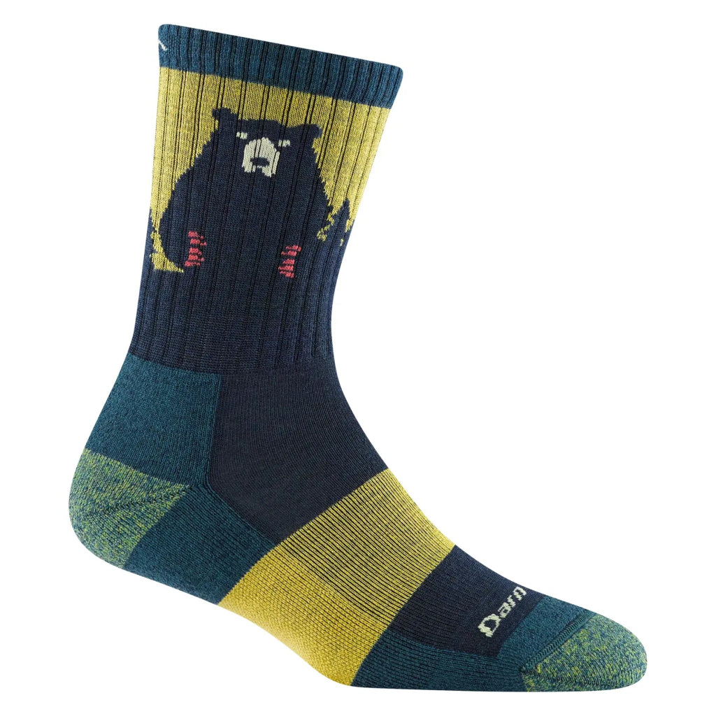 Darn Tough 1970 Women&#39;s Bear Town Micro Crew Lightweight Hiking Sock - Dark Teal - Hill and Dale Outdoors