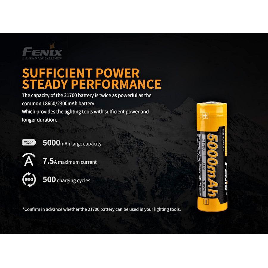 Fenix ARB - L21 - 5000 V2 21700 Battery - Hill and Dale Outdoors