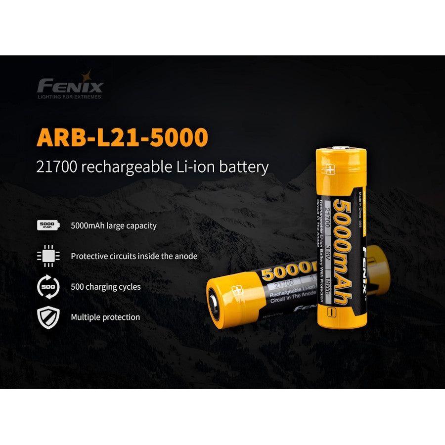 Fenix ARB - L21 - 5000 V2 21700 Battery - Hill and Dale Outdoors