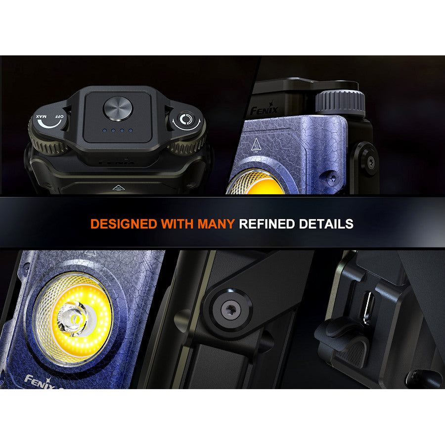 Fenix CL27R Multi - Beam Rechargeable Lantern 1600 Max Lumen - Blue Embossed Edition - Hill and Dale Outdoors