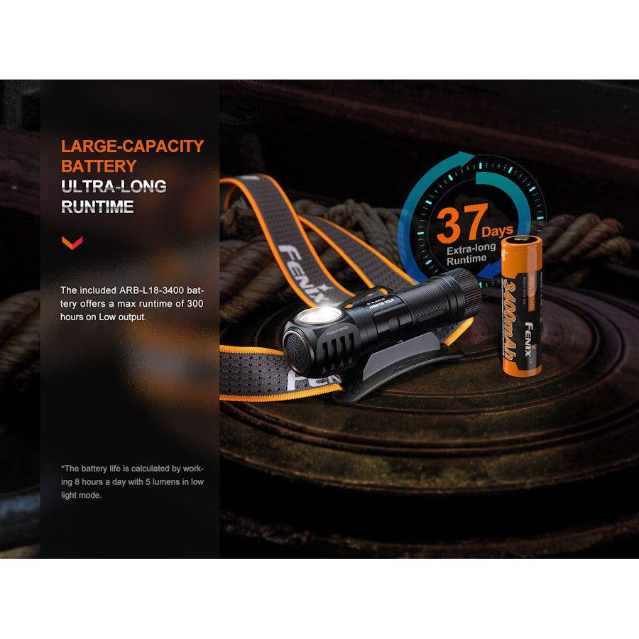Fenix HM61R V2.0 1600 Lumens Magnetic Rechargeable Headtorch/Handtorch - Hill and Dale Outdoors