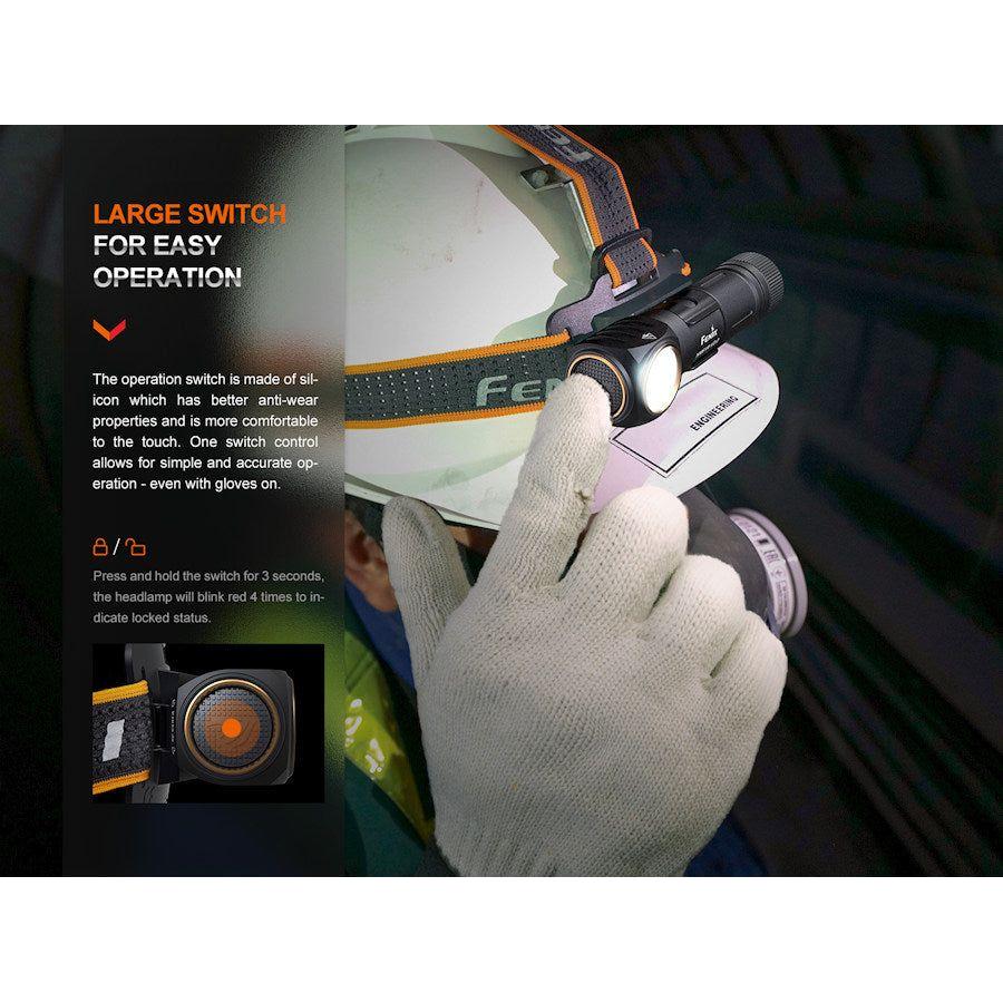 Fenix HM61R V2.0 1600 Lumens Magnetic Rechargeable Headtorch/Handtorch - Hill and Dale Outdoors