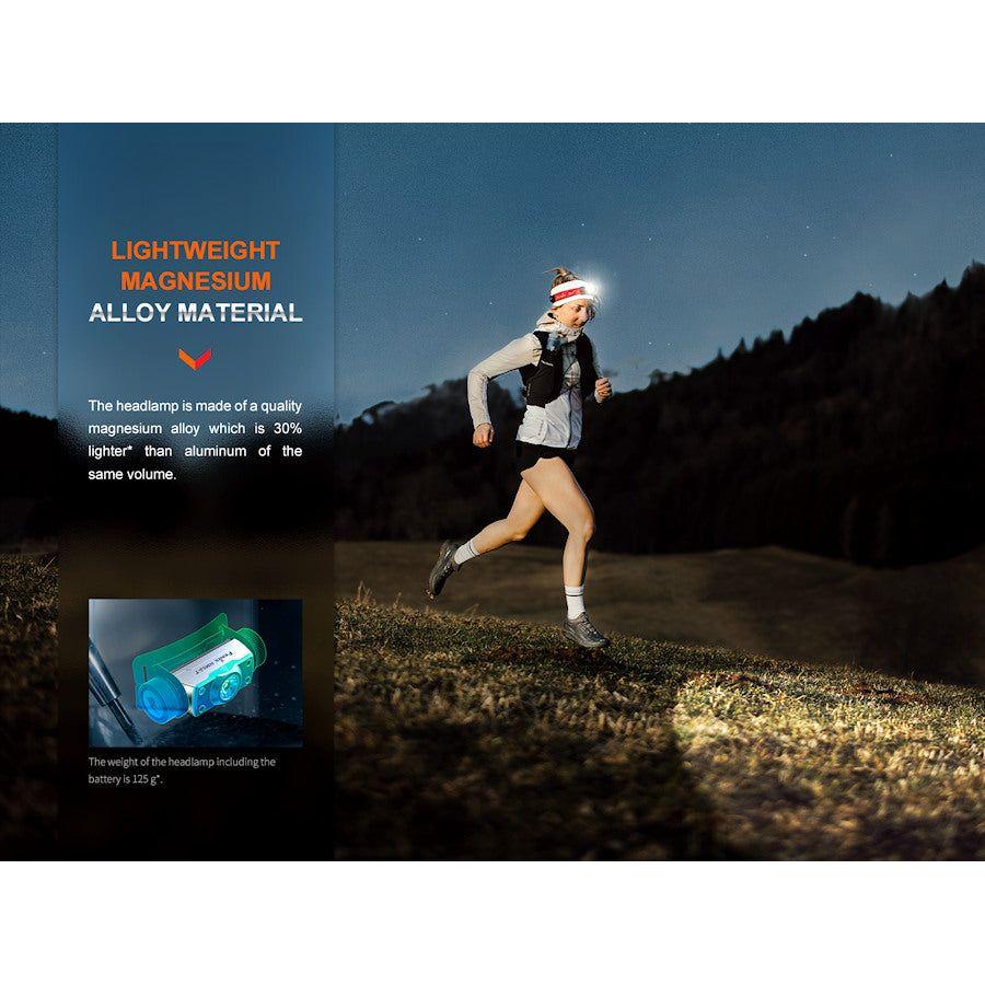 Fenix HM62 - T Light Weight Trail Running USB Rechargeable Headtorch - Magma - Hill and Dale Outdoors