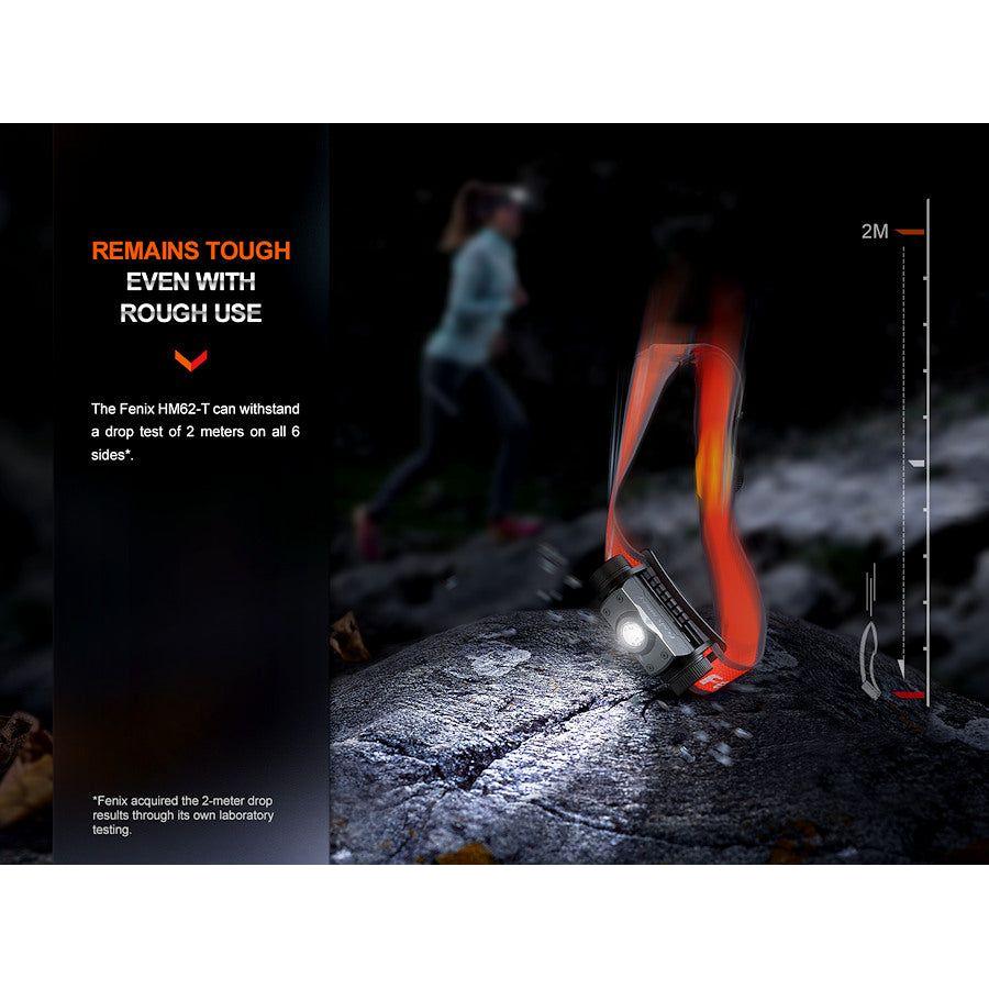 Fenix HM62 - T Light Weight Trail Running USB Rechargeable Headtorch - Magma - Hill and Dale Outdoors