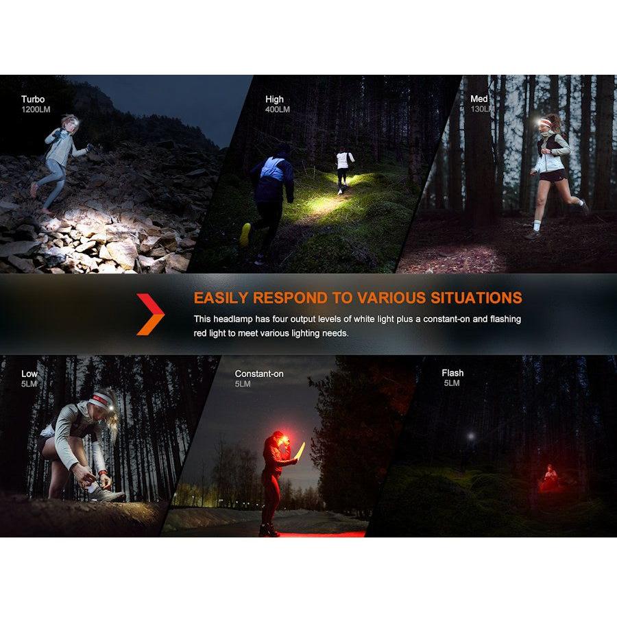 Fenix HM62 - T Light Weight Trail Running USB Rechargeable Headtorch - Magma - Hill and Dale Outdoors