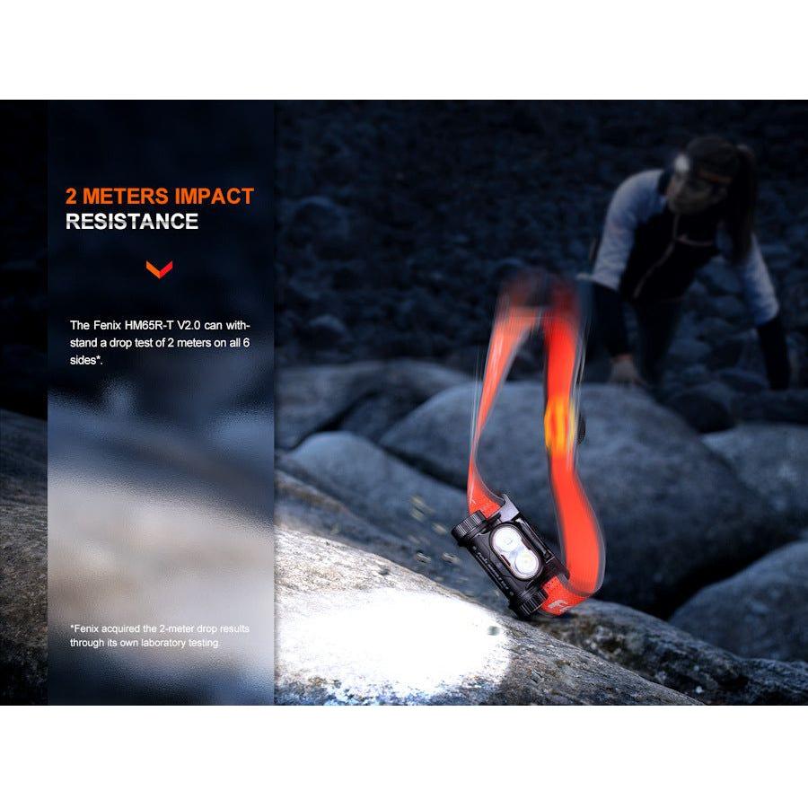 Fenix HM65R-T V2.0 Trail Running USB Rechargeable Headtorch - Black - Ex-Demo