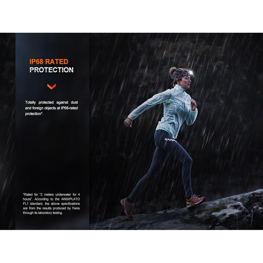 Fenix HM65R - T V2.0 Trail Running USB Rechargeable Headtorch - Dark Purple - Hill and Dale Outdoors