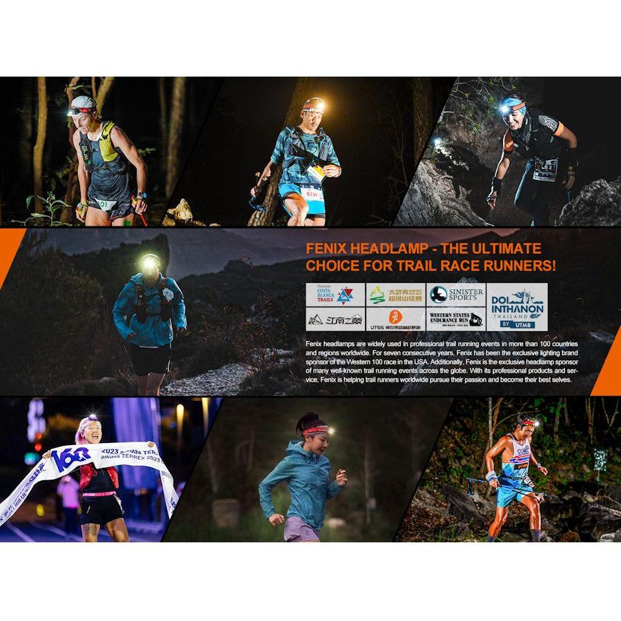 Fenix HM65R - T V2.0 Trail Running USB Rechargeable Headtorch - Dark Purple - Hill and Dale Outdoors