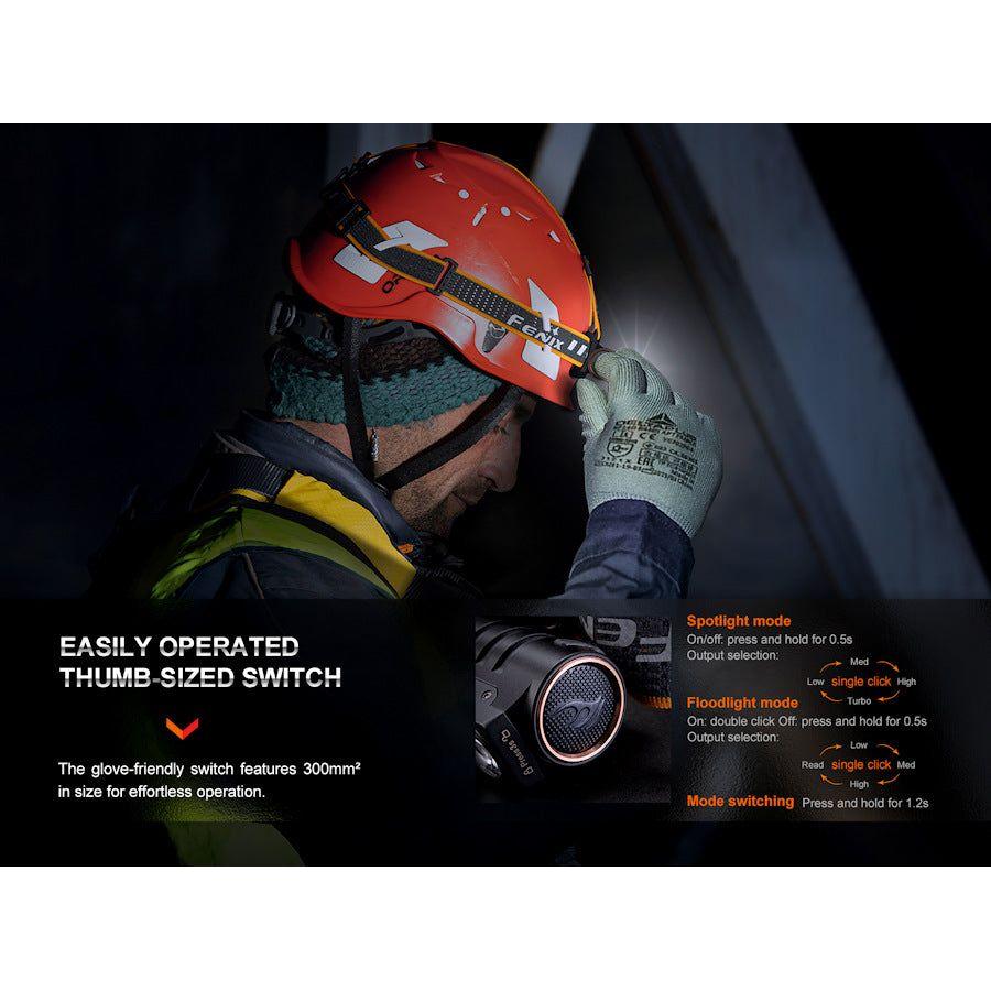 Fenix HM71R 2700 Lumens Rechargeable Headtorch - Hill and Dale Outdoors