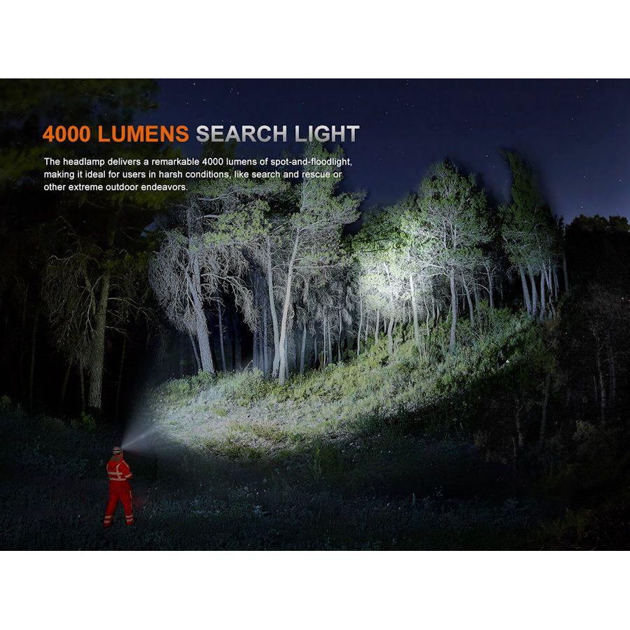 Fenix HP35R 4000 Lumen Rechargeable Headtorch - Black - Hill and Dale Outdoors