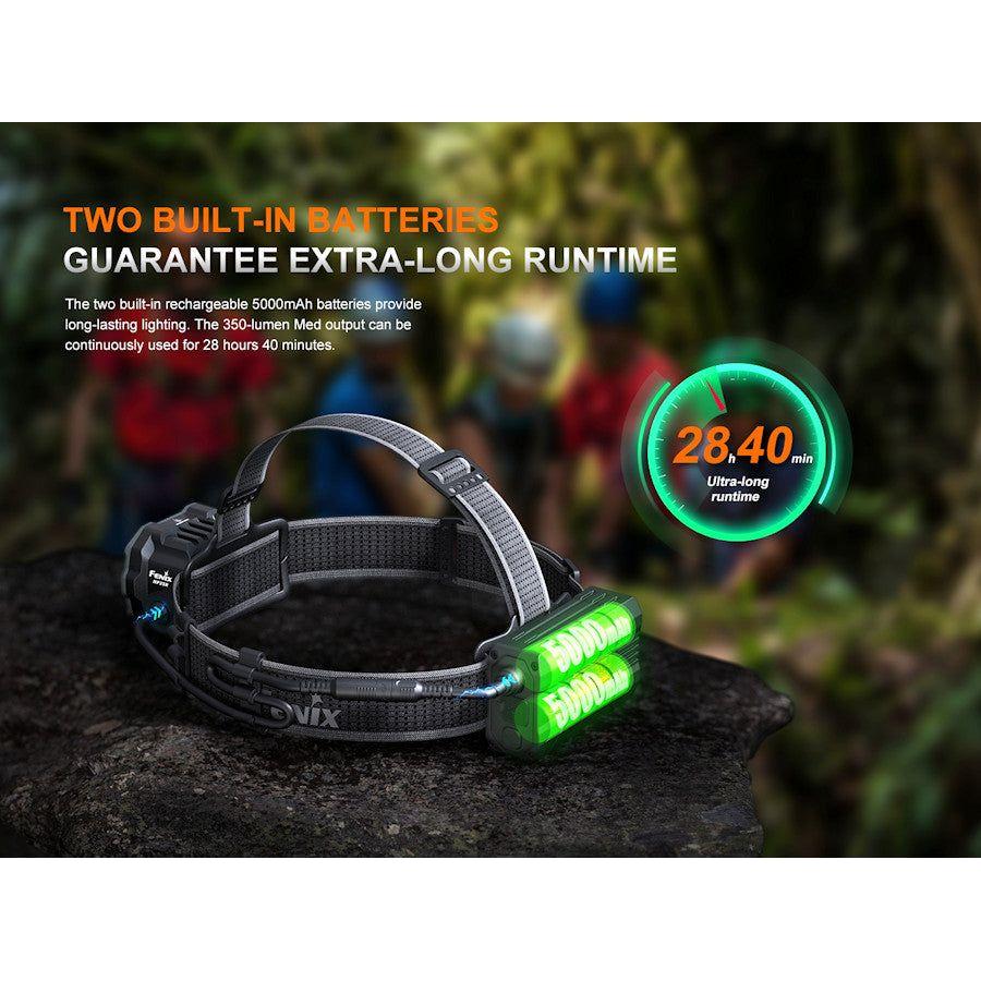 Fenix HP35R 4000 Lumen Rechargeable Headtorch - Black - Hill and Dale Outdoors