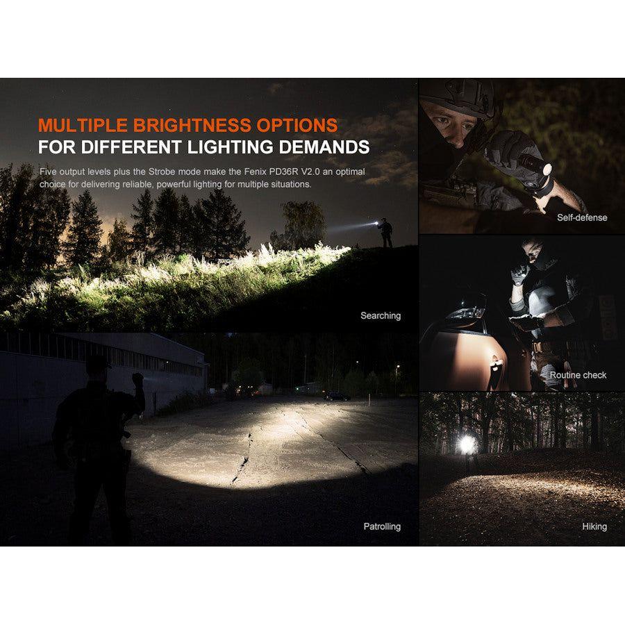 Fenix PD36R V2.0 USB - C Rechargeable Flashlight - Hill and Dale Outdoors