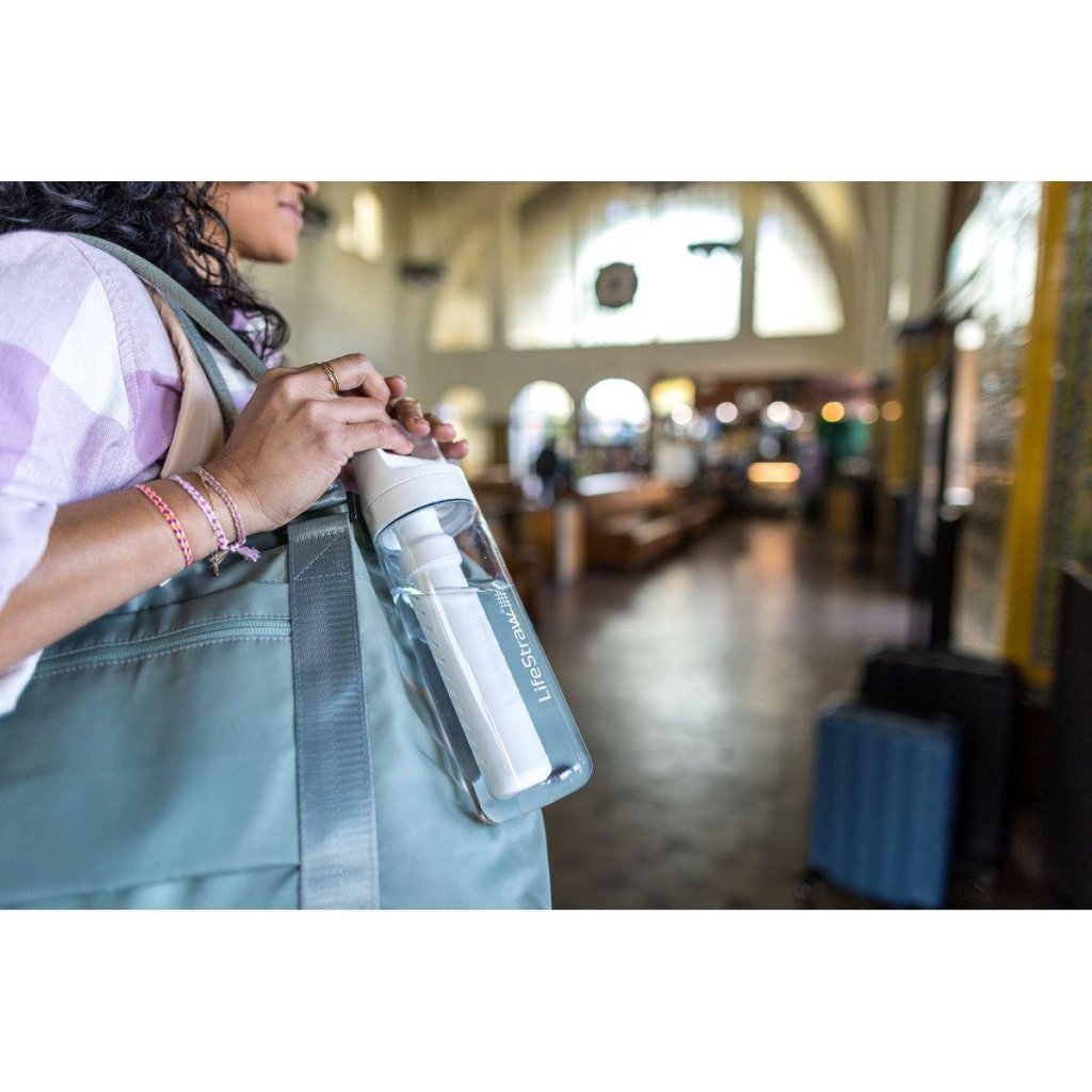 LifeStraw Go Tritan Renew 650ml Filter Bottle - Polar White/Clear - Hill and Dale Outdoors