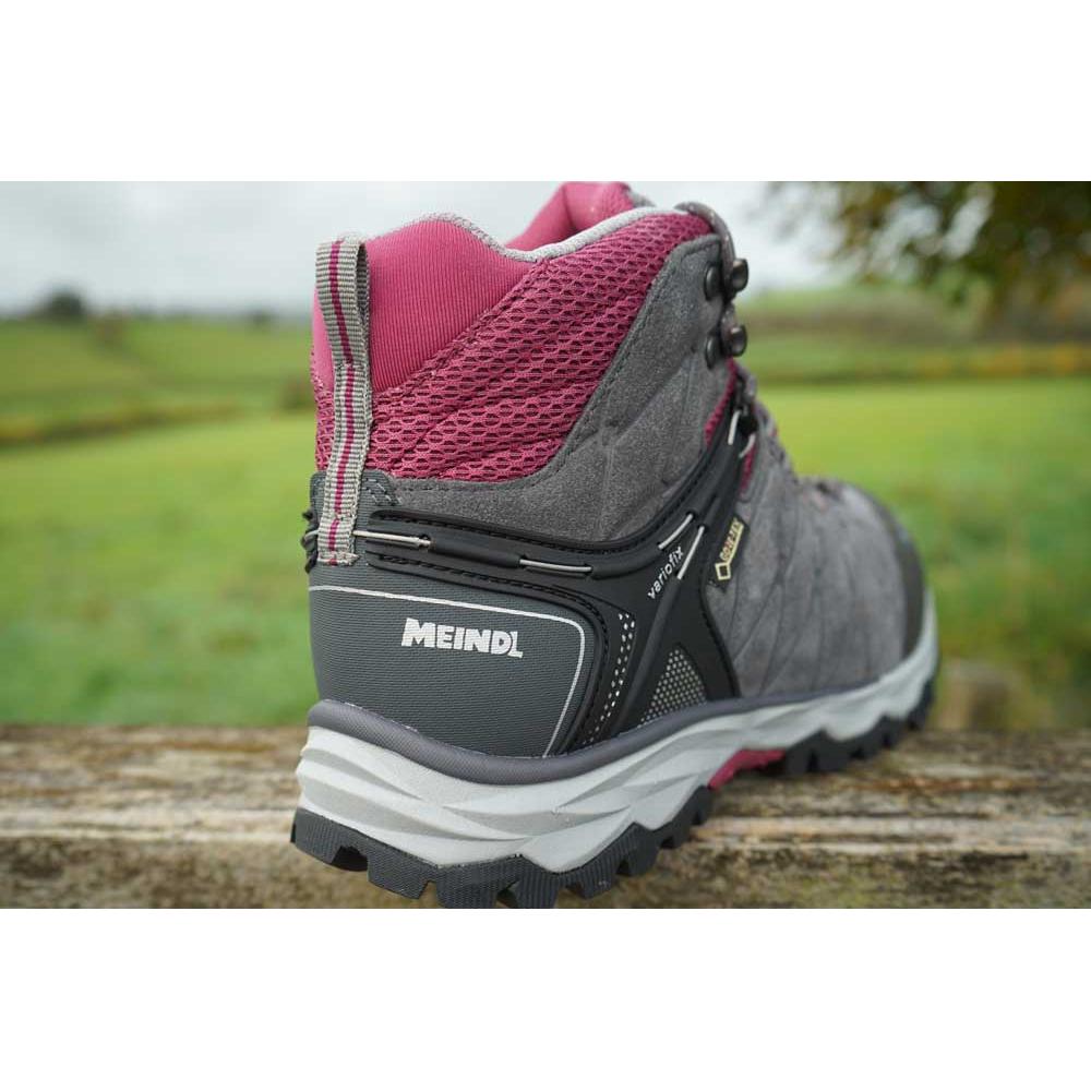 Meindl Mondello Lady Mid GTX Wide Fit Walking Boot - Anthracite/ Pink - Hill and Dale Outdoors