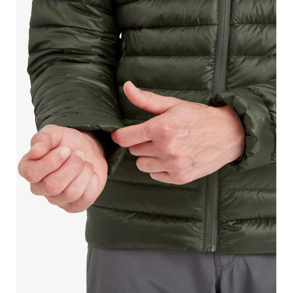 Montane Men&#39;s Anti - Freeze Hooded Down Insulated Jacket - Oak Green - Hill and Dale Outdoors