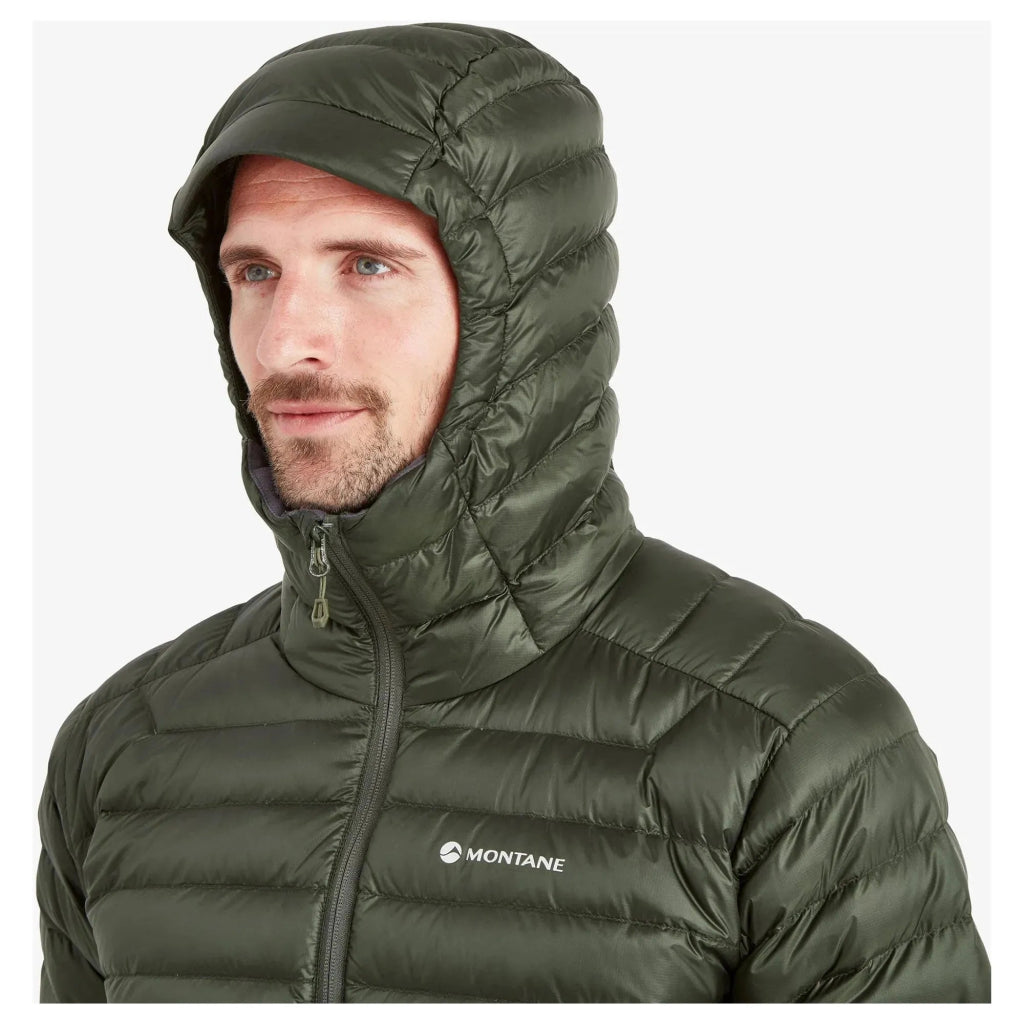 Montane Men&#39;s Anti - Freeze Hooded Down Insulated Jacket - Oak Green - Hill and Dale Outdoors
