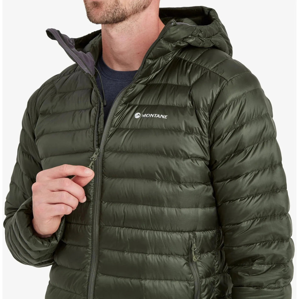 Montane Men&#39;s Anti - Freeze Hooded Down Insulated Jacket - Oak Green - Hill and Dale Outdoors
