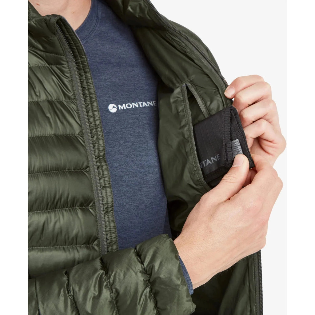 Montane Men&#39;s Anti - Freeze Hooded Down Insulated Jacket - Oak Green - Hill and Dale Outdoors