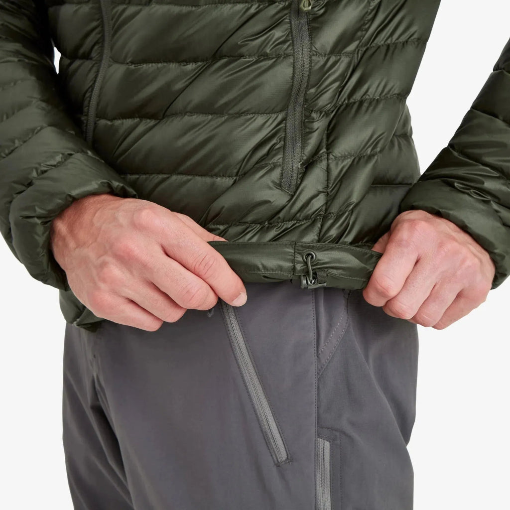 Montane Men&#39;s Anti - Freeze Hooded Down Insulated Jacket - Oak Green - Hill and Dale Outdoors