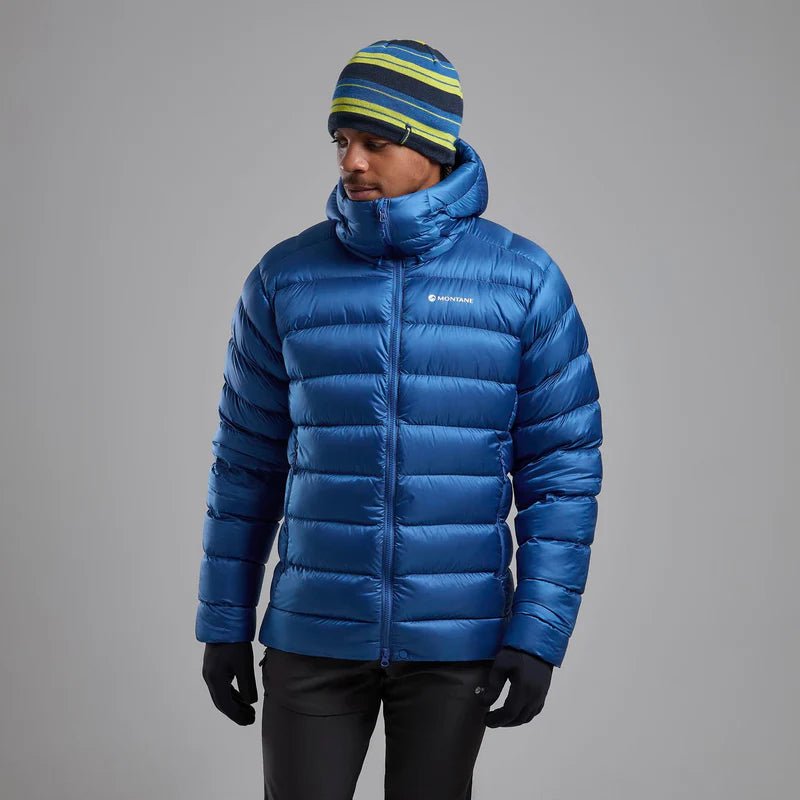 Montane Men&#39;s Anti - Freeze XT Hooded Down Jacket - Neptune Blue - Hill and Dale Outdoors