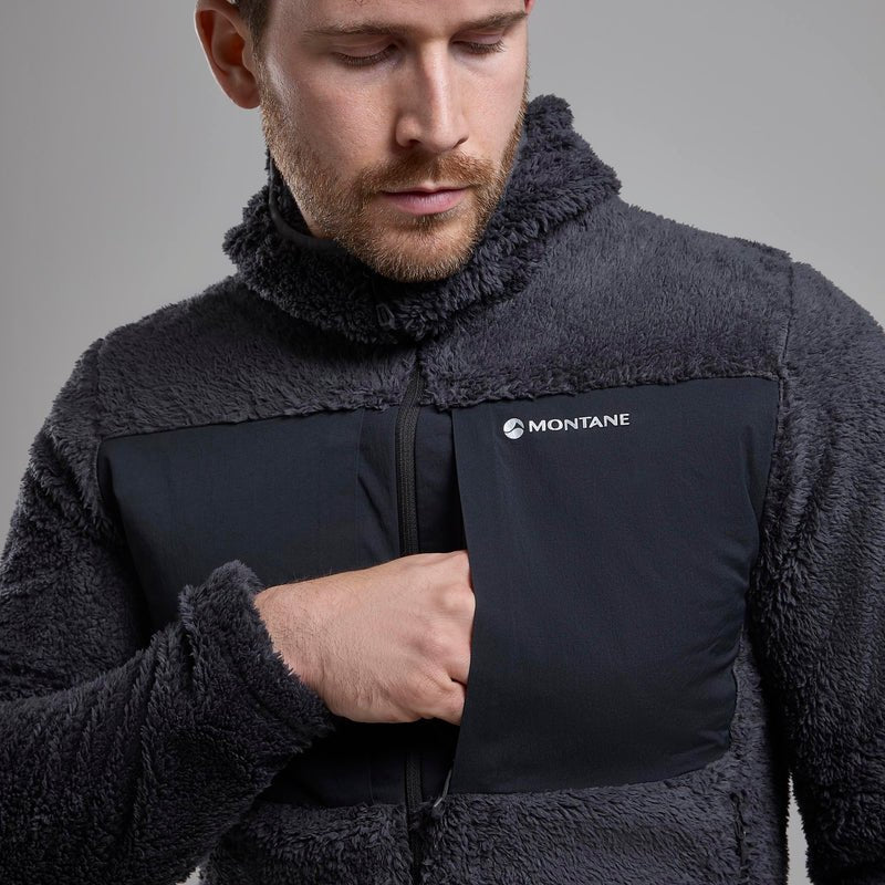 Montane Men&#39;s Caldus XT Hooded Fleece Jacket - Midnight Grey - Hill and Dale Outdoors