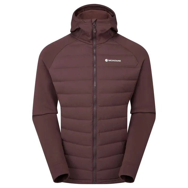 Montane Men&#39;s Composite Hooded Down Jacket - Dark Garnet - Hill and Dale Outdoors