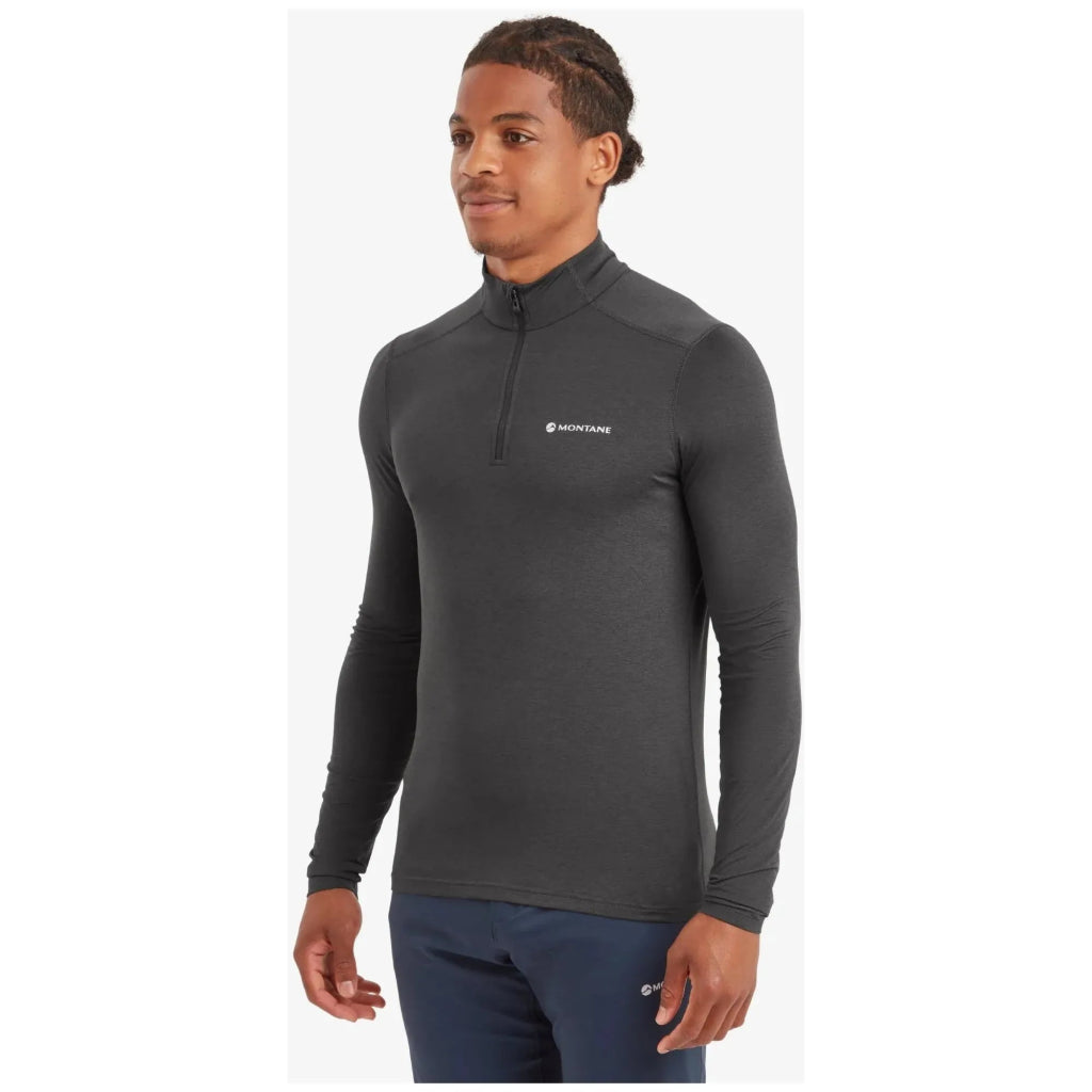 Montane Men&#39;s Dart XT Zip Neck - Midnight Grey - Hill and Dale Outdoors