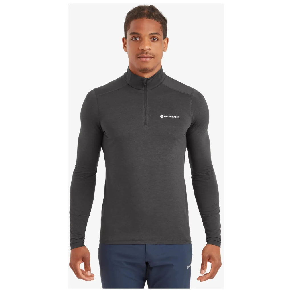 Montane Men&#39;s Dart XT Zip Neck - Midnight Grey - Hill and Dale Outdoors