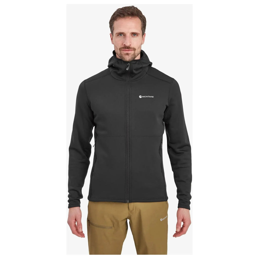 Montane Men&#39;s Fury Hooded Fleece Jacket - Black - Hill and Dale Outdoors