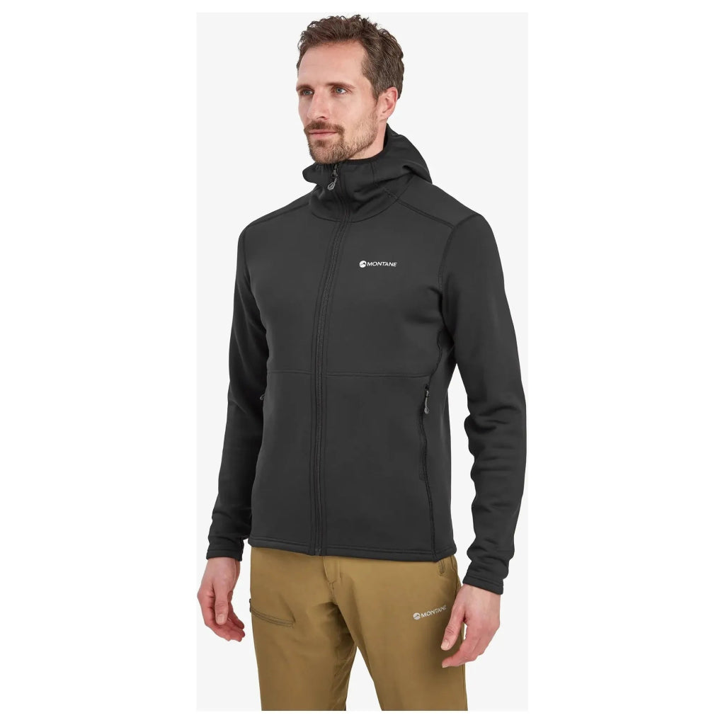 Montane Men&#39;s Fury Hooded Fleece Jacket - Black - Hill and Dale Outdoors