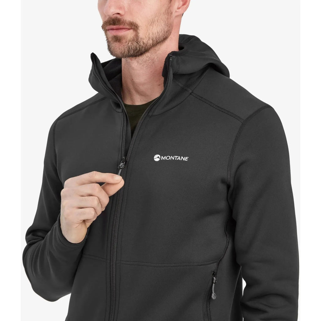 Montane Men&#39;s Fury Hooded Fleece Jacket - Black - Hill and Dale Outdoors