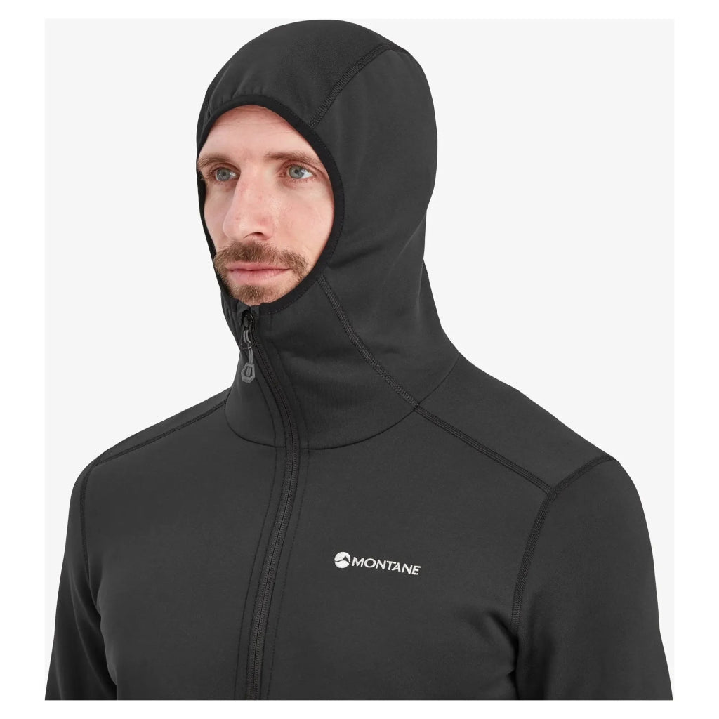 Montane Men&#39;s Fury Hooded Fleece Jacket - Black - Hill and Dale Outdoors