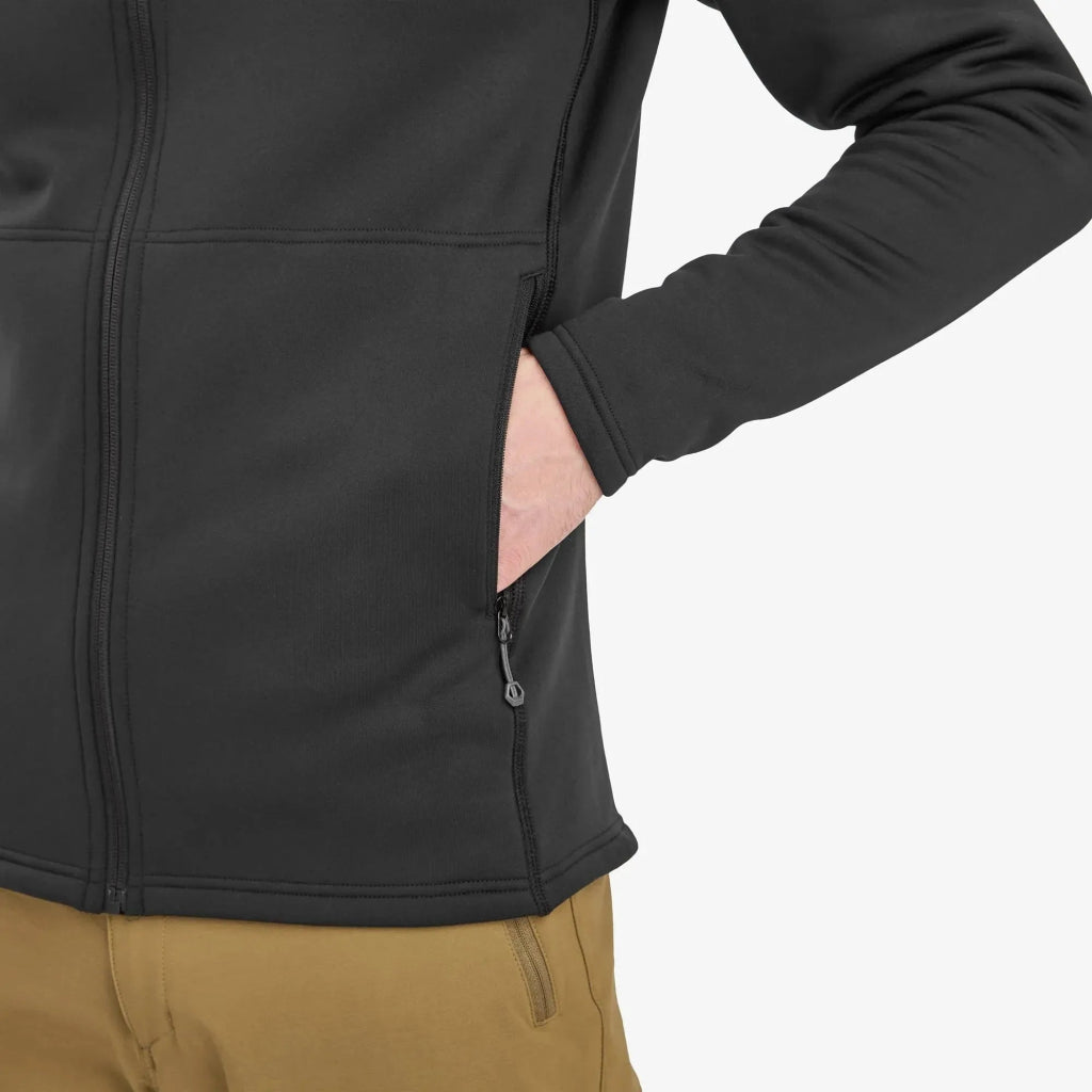 Montane Men&#39;s Fury Hooded Fleece Jacket - Black - Hill and Dale Outdoors
