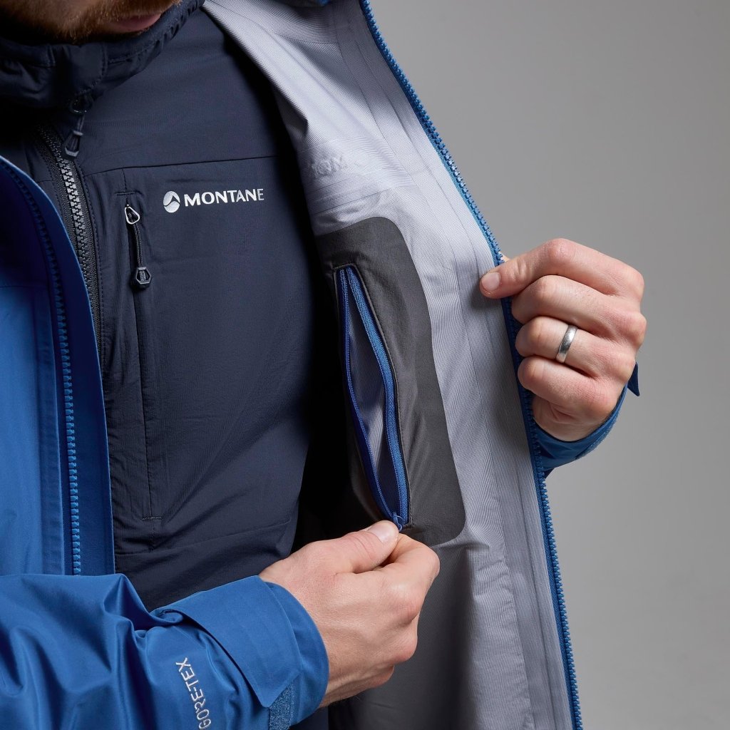 Montane Men&#39;s Phase Waterproof Jacket - Neptune Blue - Hill and Dale Outdoors