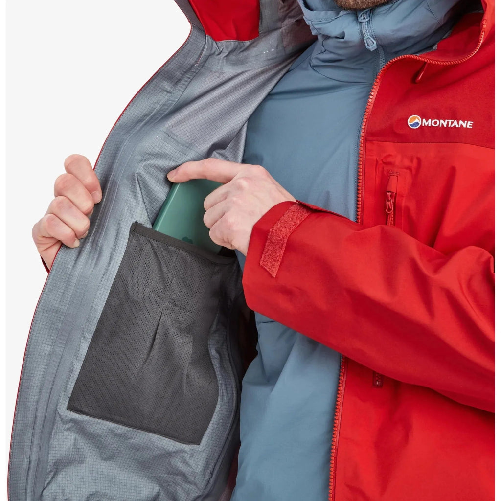 Montane Men&#39;s Phase XPD GTX Waterproof Jacket - Adrenaline Red - Hill and Dale Outdoors