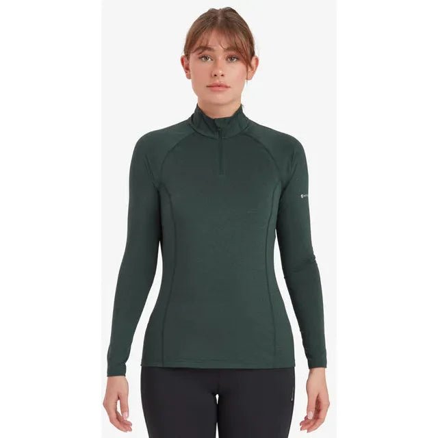 Montane Women&#39;s Dart XT Zip Neck - Deep Forest - Hill and Dale Outdoors