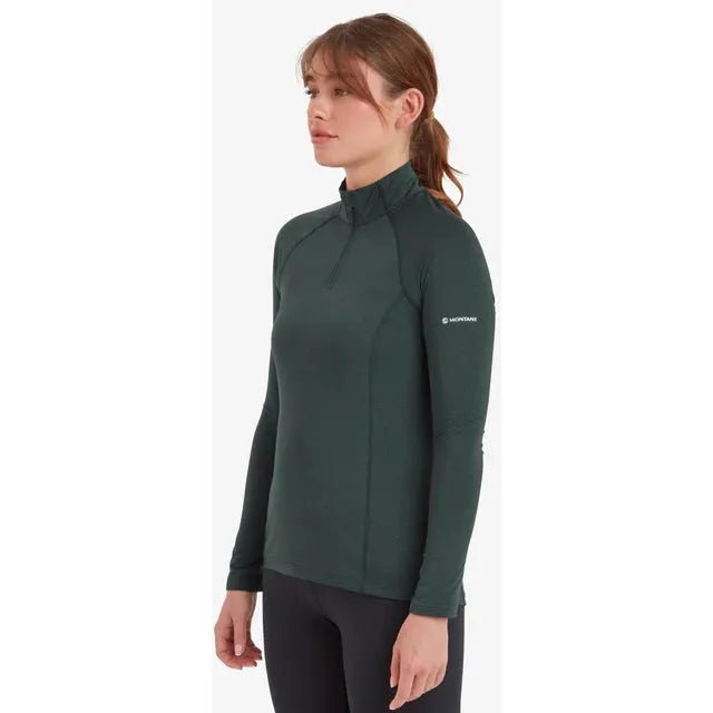 Montane Women&#39;s Dart XT Zip Neck - Deep Forest - Hill and Dale Outdoors