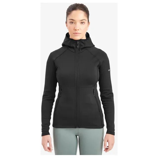 Montane Women&#39;s Fury Hooded Fleece Jacket - Black - Hill and Dale Outdoors
