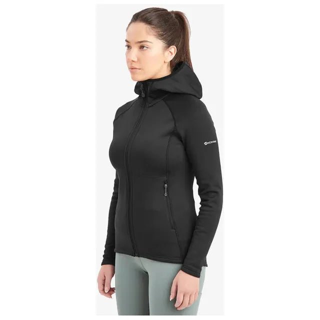 Montane Women&#39;s Fury Hooded Fleece Jacket - Black - Hill and Dale Outdoors