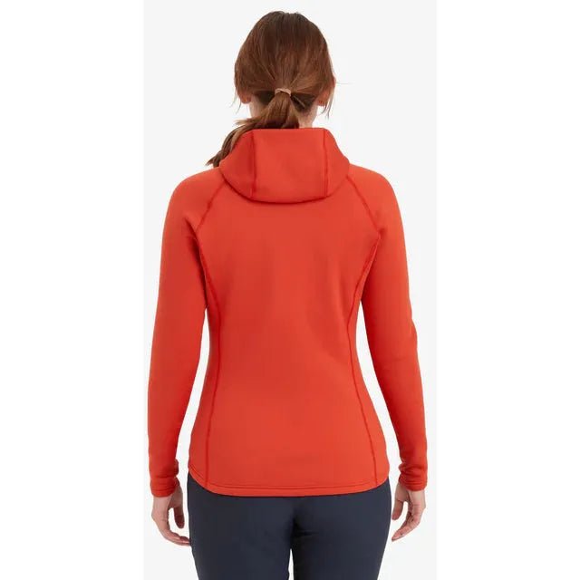 Montane Women&#39;s Fury Hooded Fleece Jacket - Saffron Red - Hill and Dale Outdoors