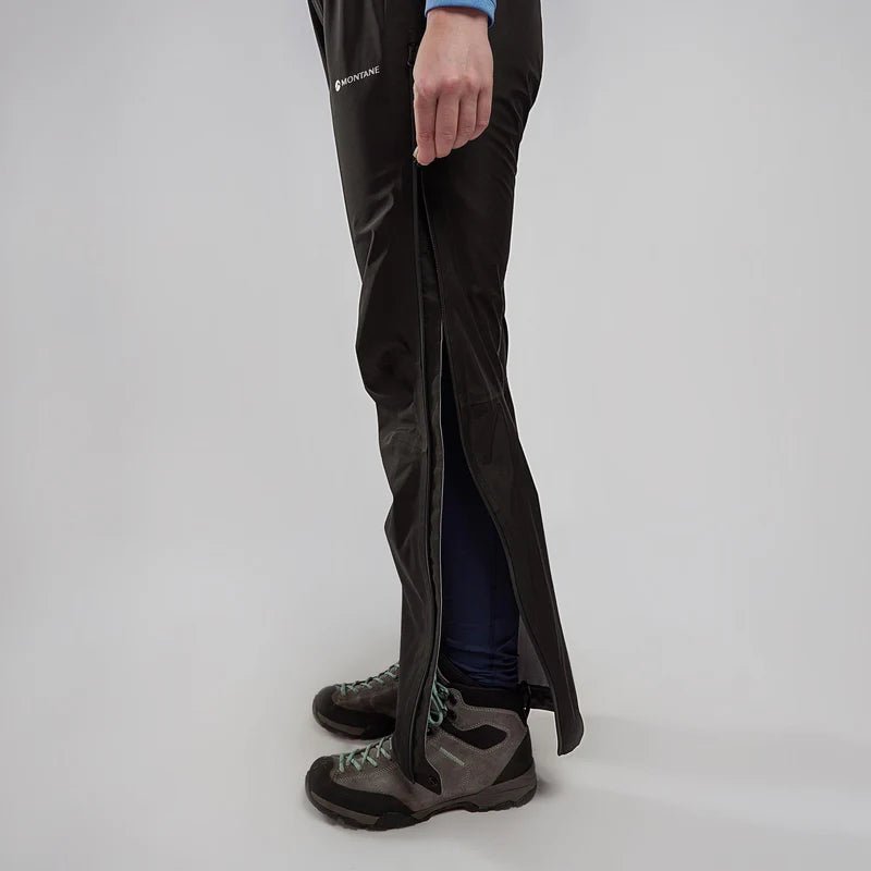 Montane Women&#39;s Phase GTX Waterproof Pull - On Pants - Black - Hill and Dale Outdoors