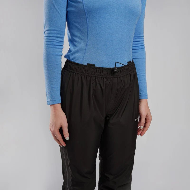 Montane Women&#39;s Phase GTX Waterproof Pull - On Pants - Black - Hill and Dale Outdoors