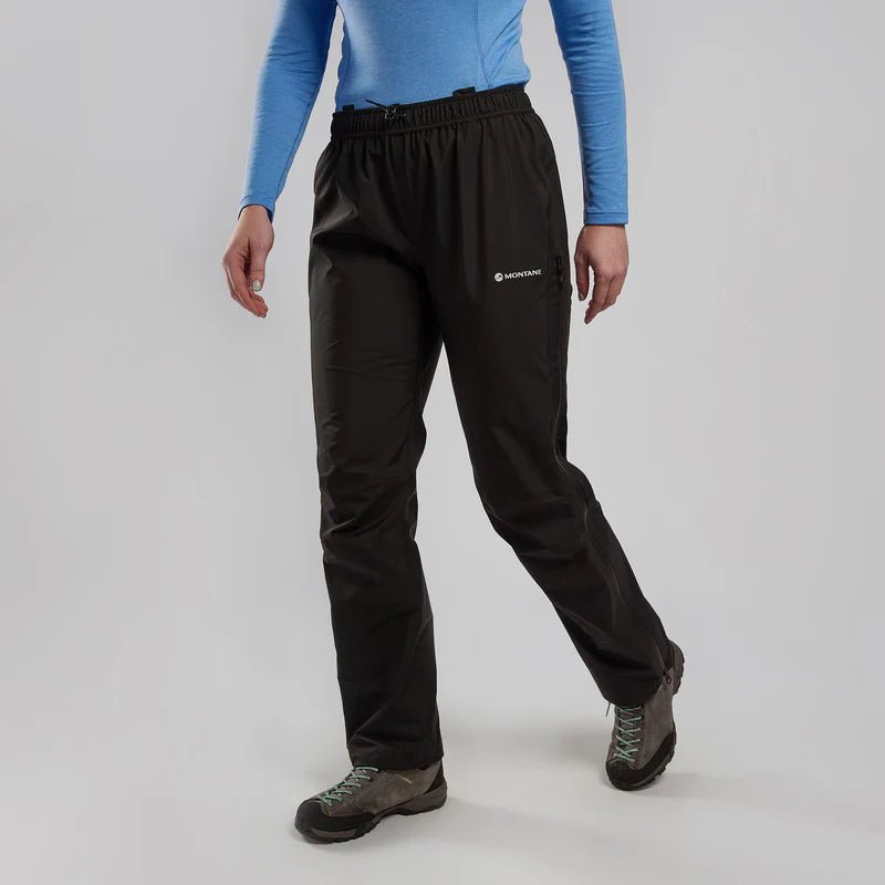 Montane Women&#39;s Phase GTX Waterproof Pull - On Pants - Black - Hill and Dale Outdoors