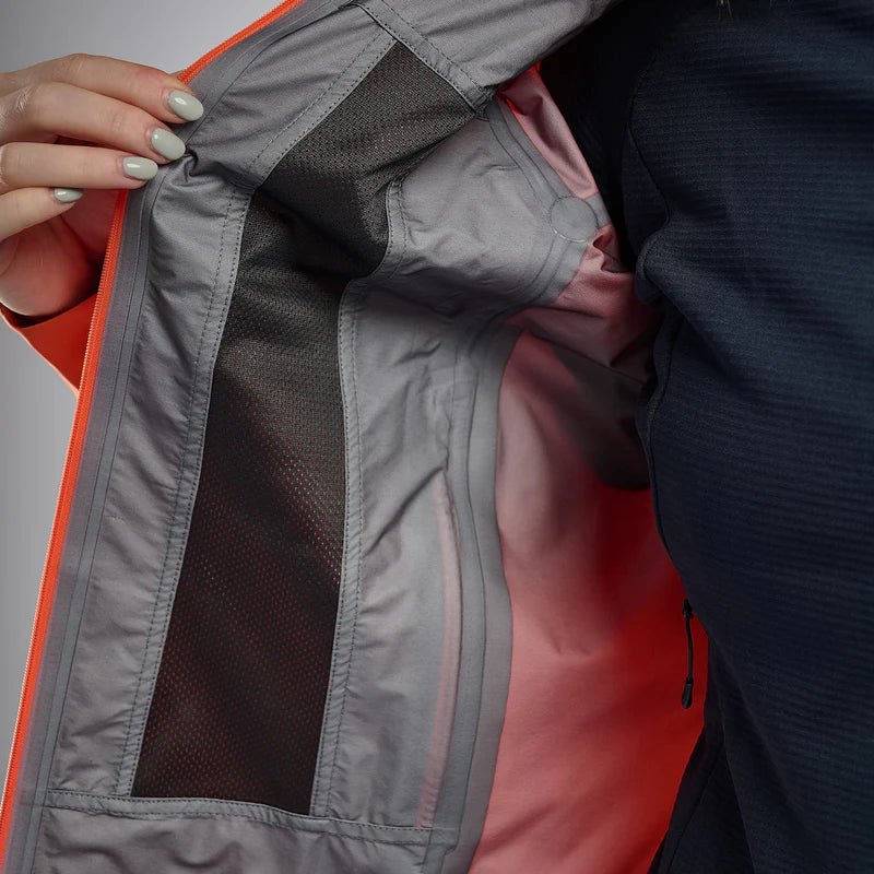 Montane Women&#39;s Phase Lite GTX Waterproof Jacket - Tigerlily - Hill and Dale Outdoors