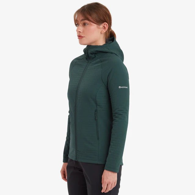 Montane Women&#39;s Protium XT Hooded Fleece Jacket - Deep Forest - Hill and Dale Outdoors