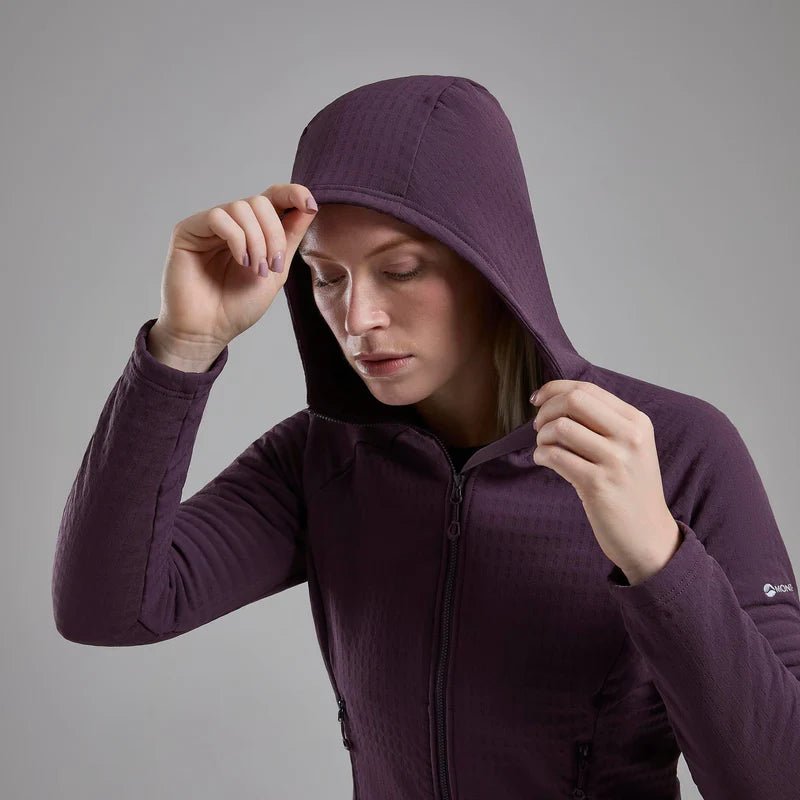Montane Women&#39;s Protium XT Hooded Fleece Jacket - Mulberry - Hill and Dale Outdoors