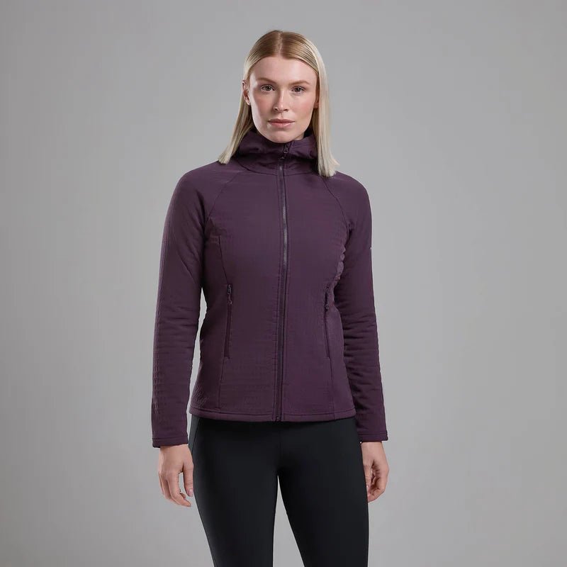 Montane Women&#39;s Protium XT Hooded Fleece Jacket - Mulberry - Hill and Dale Outdoors