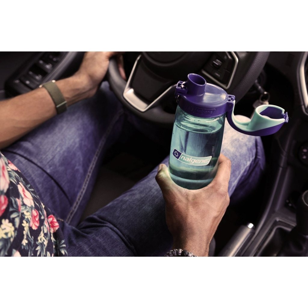 Nalgene 700ml Sustain OTF Water Bottle - Blue Aqua, Blue Cap - Hill and Dale Outdoors
