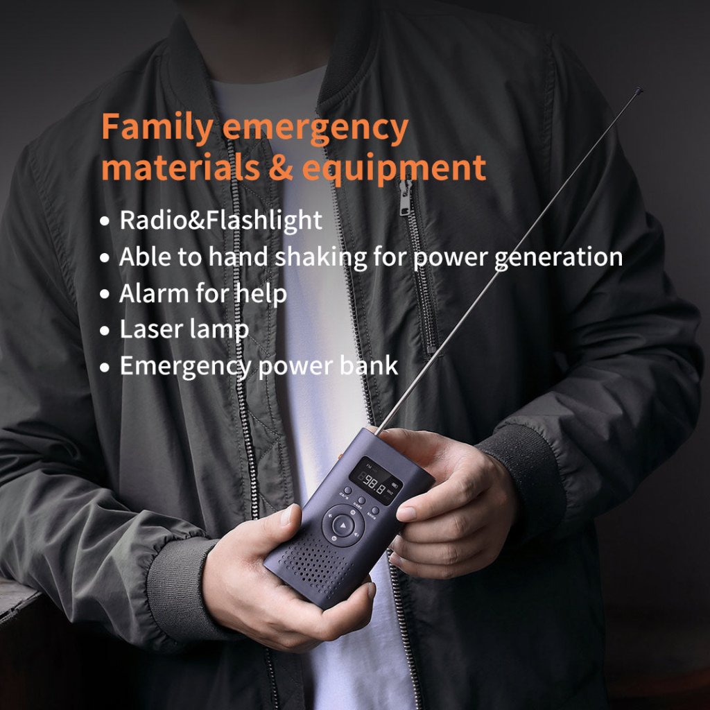 Nextool Multi - Functional Emergency Hand Crank Radio - Hill and Dale Outdoors